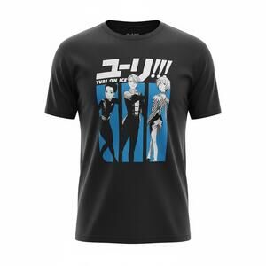 Yuri on Ice Anime Graphic Tee Black Adult M